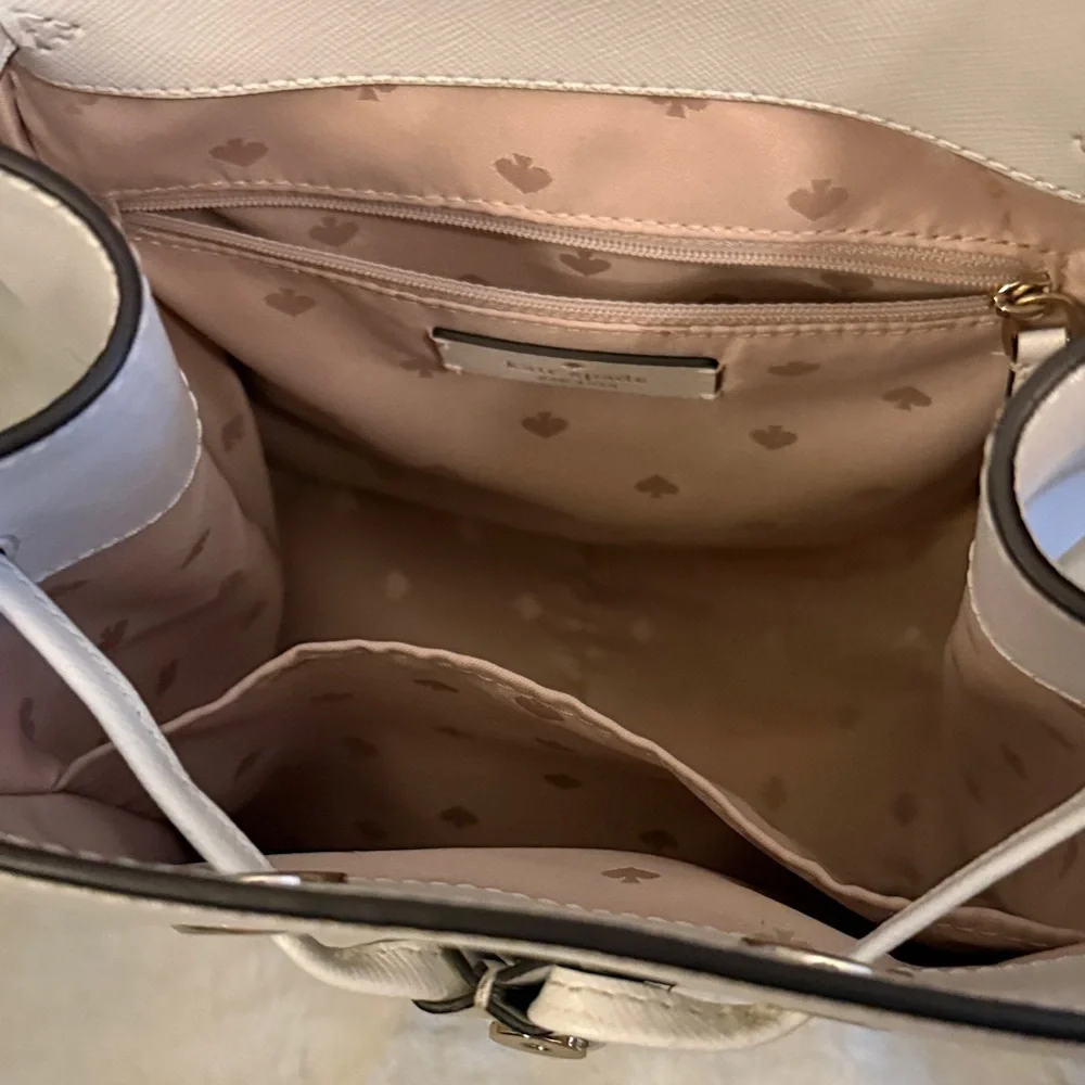 Kate Spade Elegant White Mini Backpack EUC - Picture 6 of 6